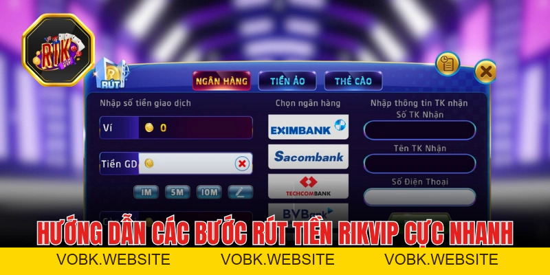 Rút Tiền RIKVIP - Thắng Lớn, Tiền Về Tay Trong Nháy Mắt Rút Tiền RIKVIP - Thắng Lớn, Tiền Về Tay Trong Nháy Mắt